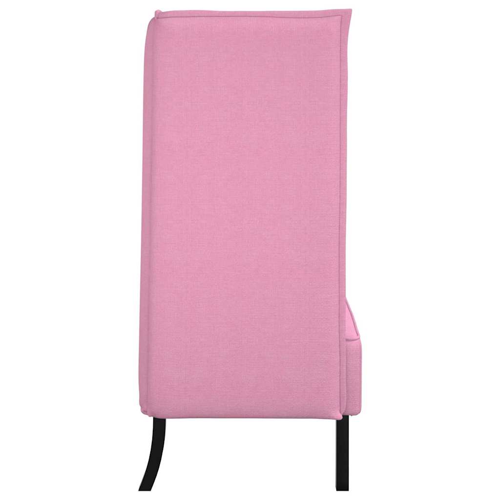 Hoher Rücken Sofa 101cm Rosa Stoff