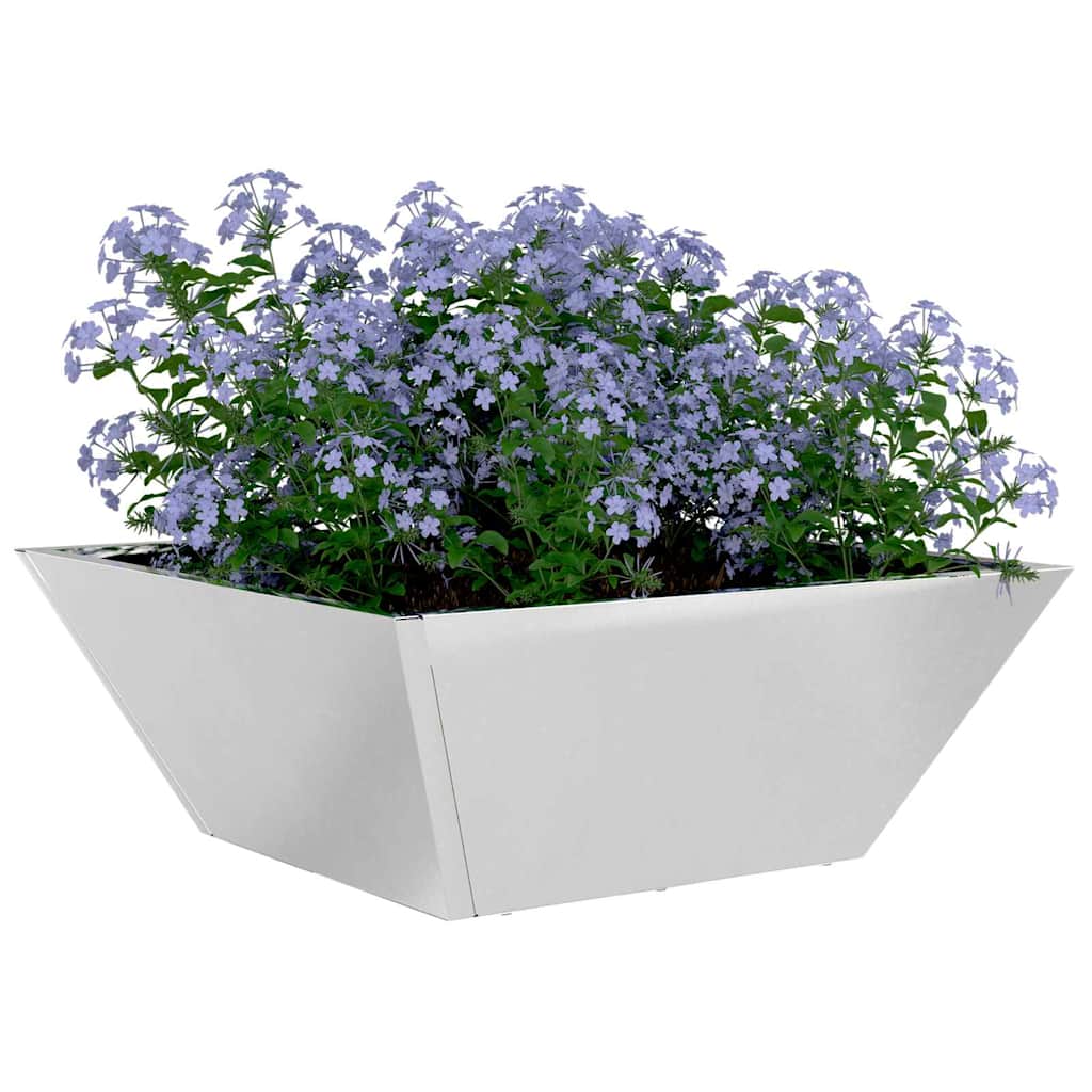 Garten-Pflanzgefäß 5 pcs Silber 40 x 40 x 15 cm Edelstahl