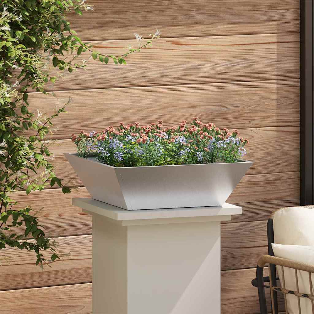 Garten-Pflanzgefäß 5 pcs Silber 50 x 50 x 15 cm Edelstahl