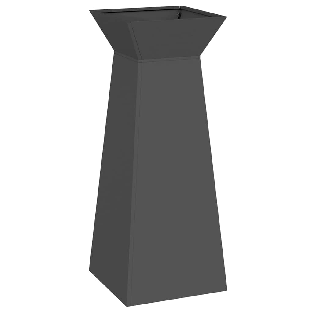 Säulen Pflanzer 2 pcs Schwarz 40 x 40 x 100 cm