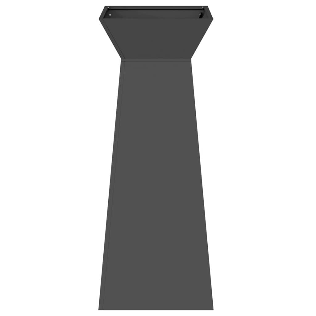 Säulen Pflanzer 2 pcs Schwarz 40 x 40 x 100 cm