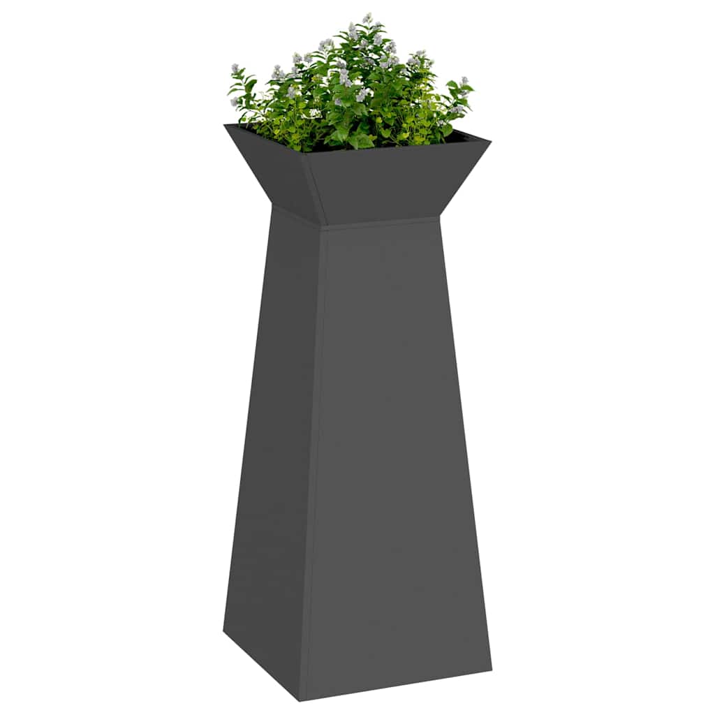 Säulen Pflanzer 2 pcs Schwarz 40 x 40 x 100 cm