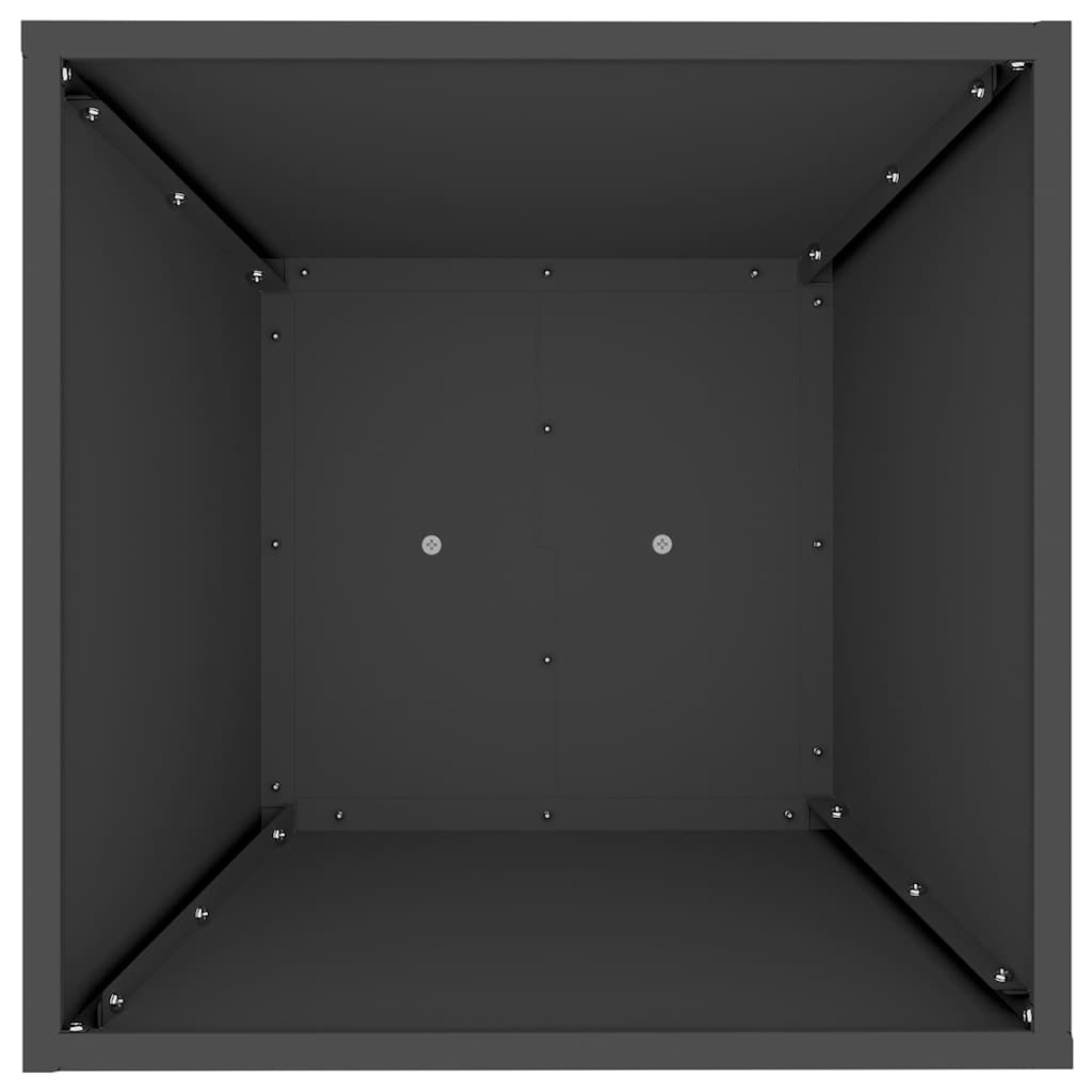 Säulen Pflanzer 2 pcs Schwarz 40 x 40 x 100 cm