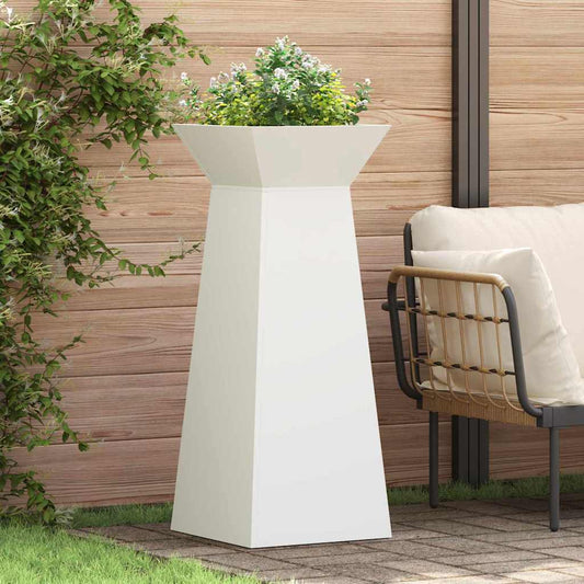 Säulen Pflanzer 2 pcs Weiß 40 x 40 x 100 cm