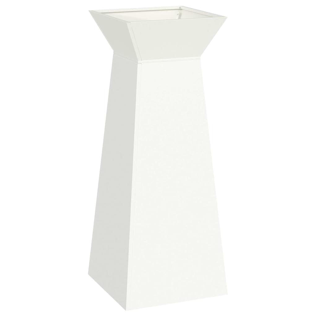 Säulen Pflanzer 2 pcs Weiß 40 x 40 x 100 cm
