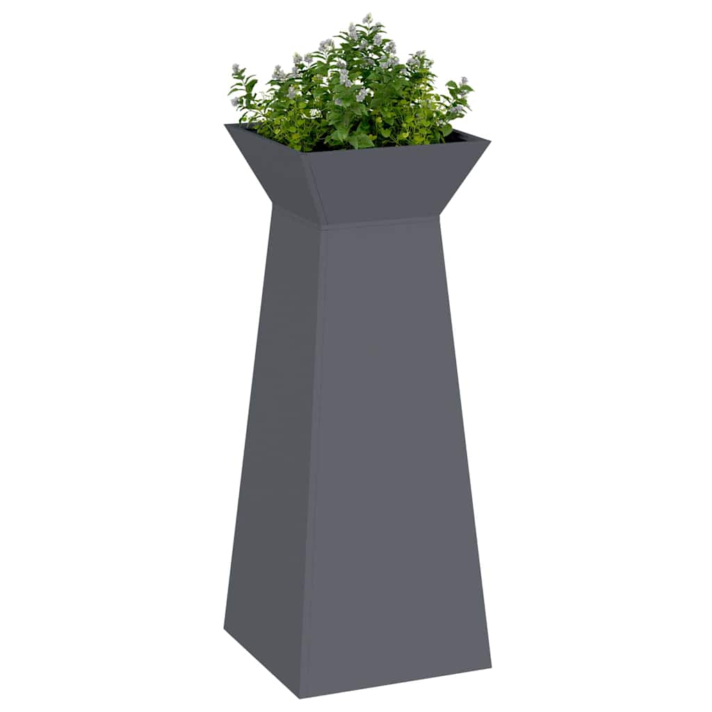 Säulen Pflanzer 2 pcs Anthrazit 40 x 40 x 100 cm