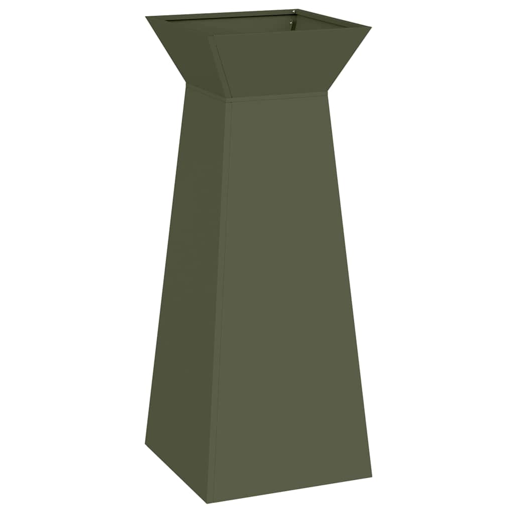 Säulen Pflanzer 2 pcs Oliv 40 x 40 x 100 cm