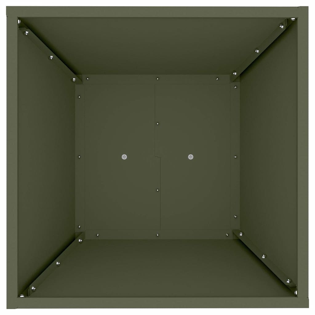Säulen Pflanzer 2 pcs Oliv 40 x 40 x 100 cm