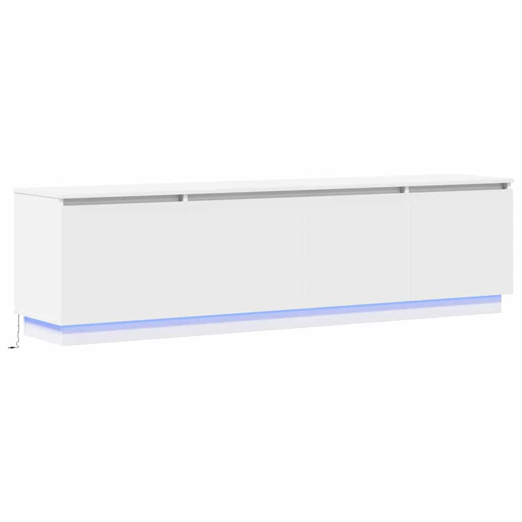TV-Schränk mit LED Weiß 180 x 38 x 49 cm Holzwerkstoff