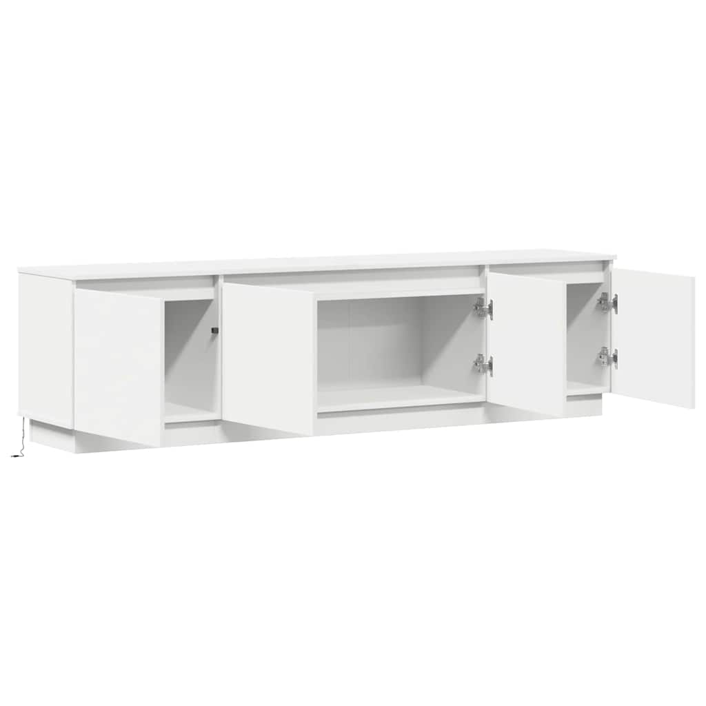 TV-Schränk mit LED Weiß 180 x 38 x 49 cm Holzwerkstoff