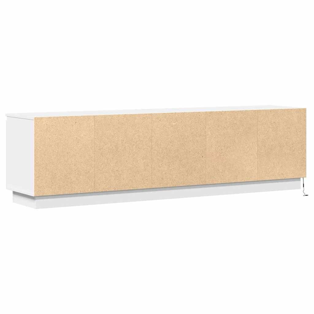 TV-Schränk mit LED Weiß 180 x 38 x 49 cm Holzwerkstoff