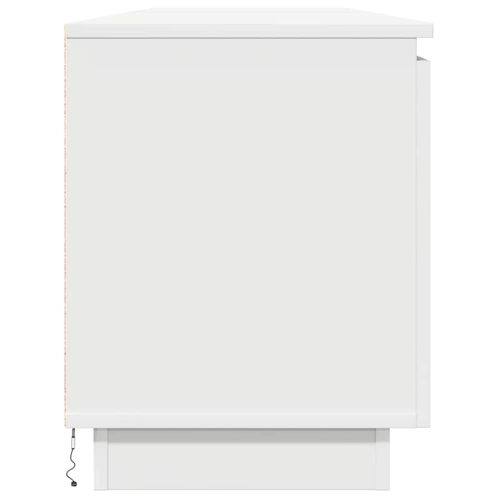 TV-Schränk mit LED Weiß 180 x 38 x 49 cm Holzwerkstoff