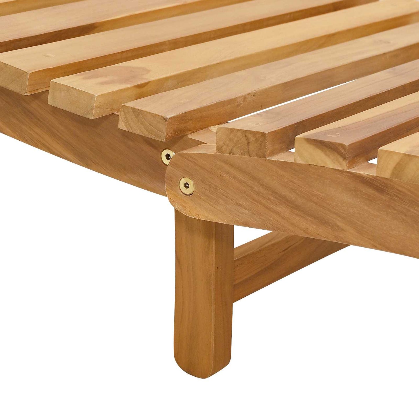Sonnenliege Braun 198 x 55 x 58,5 cm Massivholz Teak