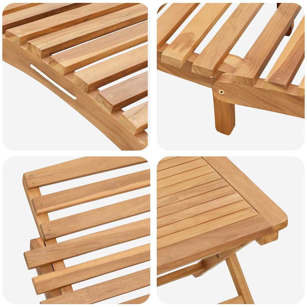 Sonnenliege 2 pcs Braun 198 x 55 x 58,5 cm Massivholz Teak