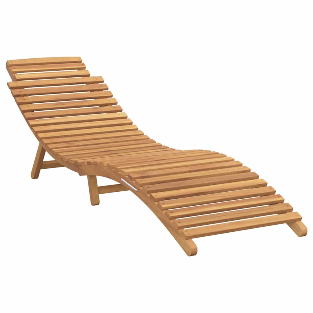 Sonnenliege 2 pcs Braun 198 x 55 x 58,5 cm Massivholz Teak