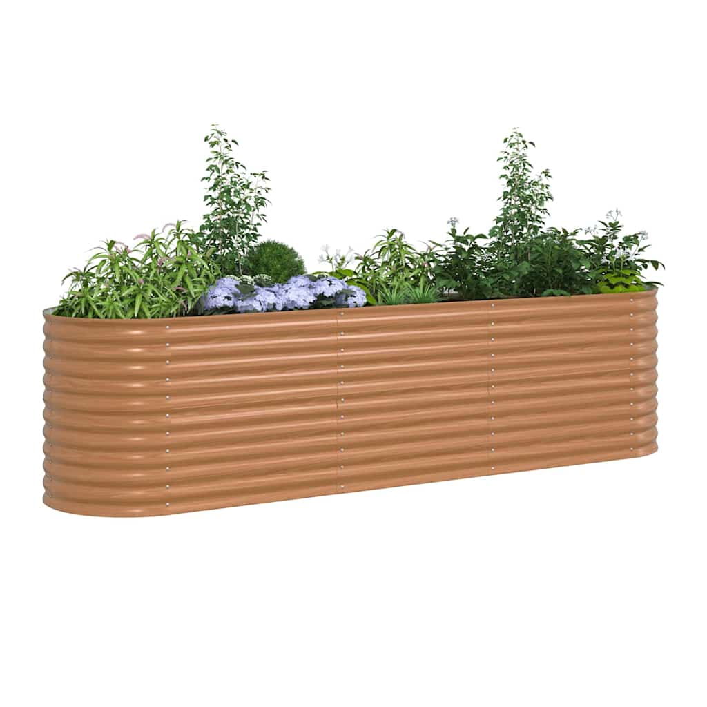 Hochbeet Braun 320 x 80 x 81 cm Stahl