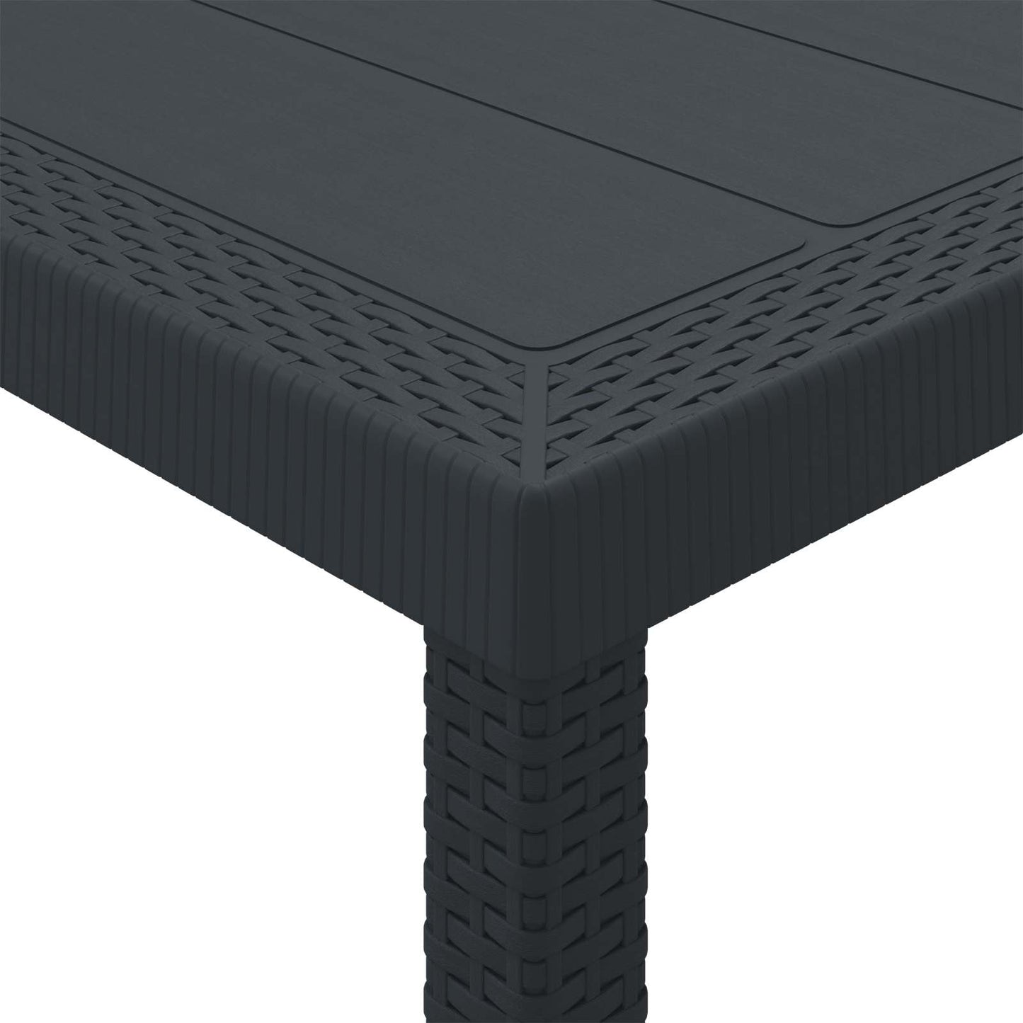 Gartentisch Anthrazit 150 x 100 x 73 cm Poly-Rattan