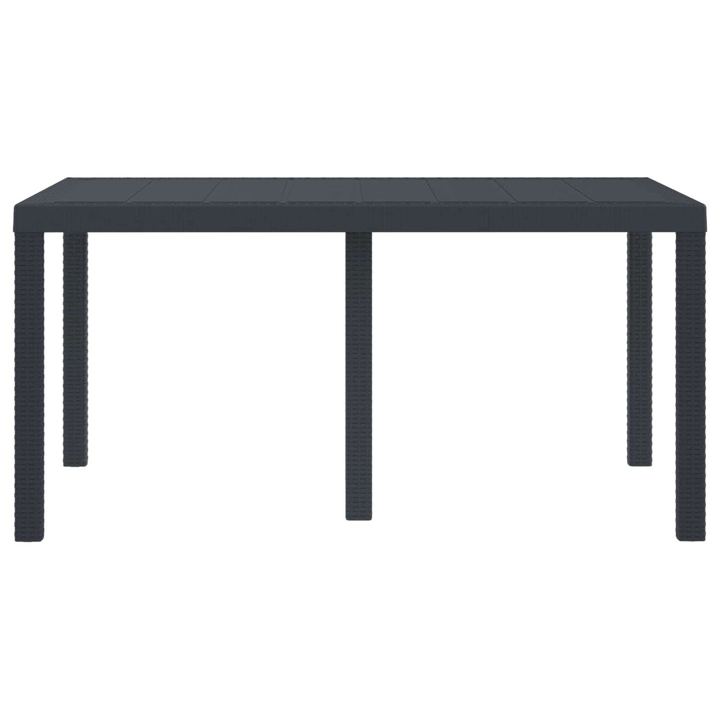 Gartentisch Anthrazit 150 x 100 x 73 cm Poly-Rattan