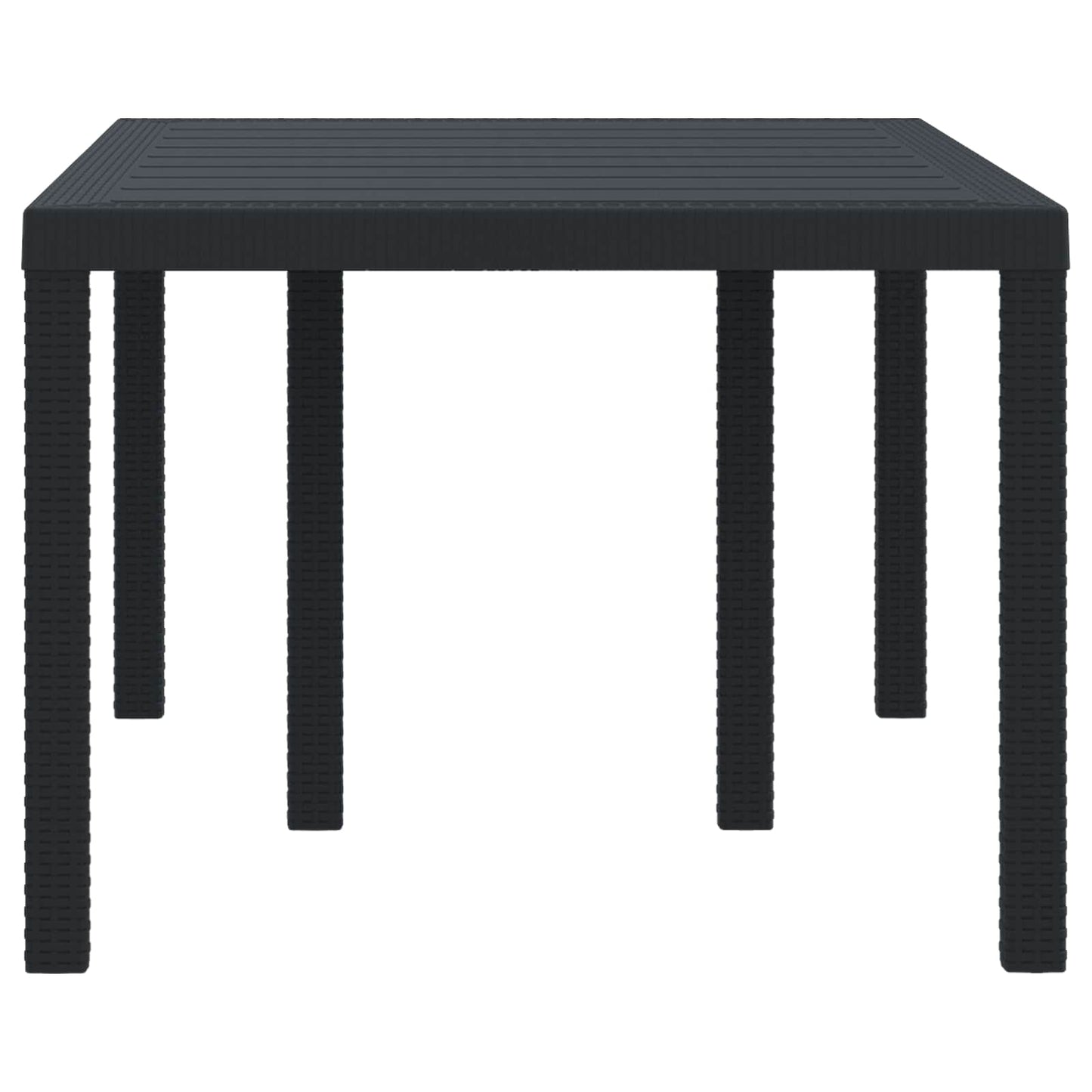 Gartentisch Anthrazit 150 x 100 x 73 cm Poly-Rattan