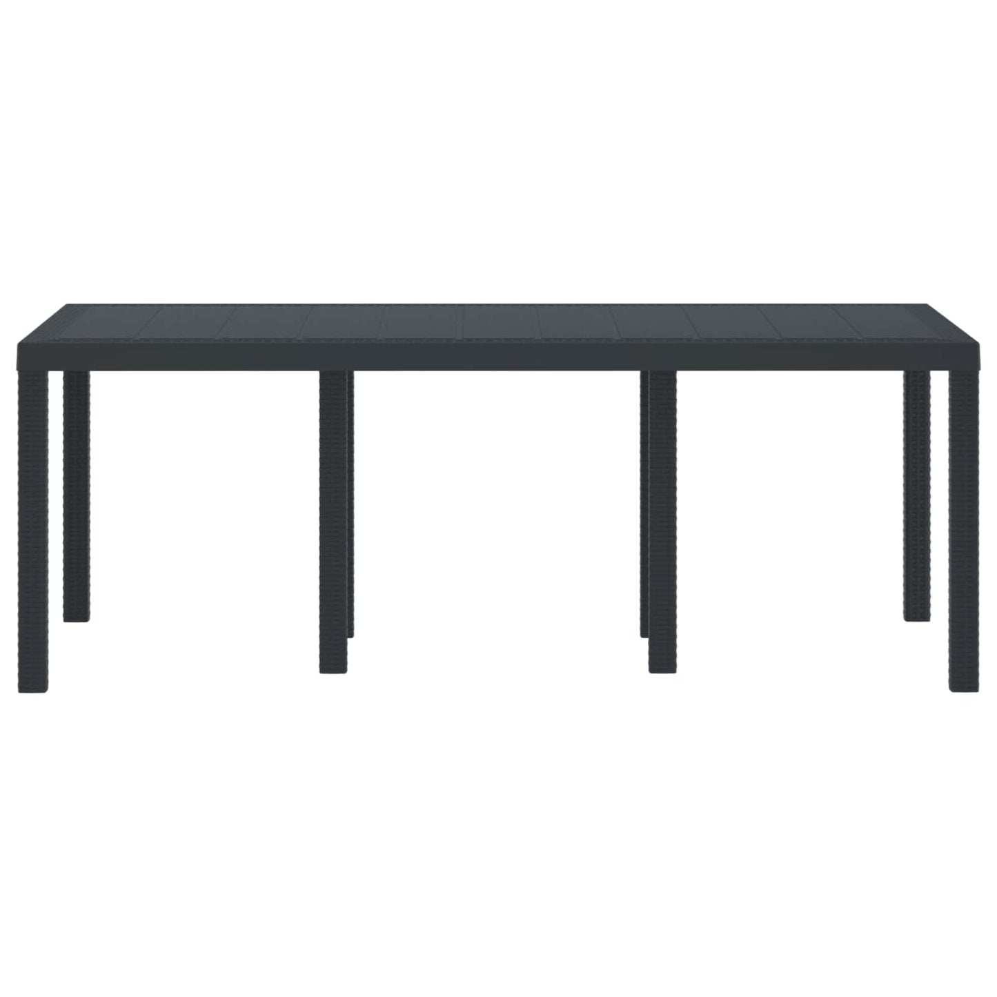Gartentisch Anthrazit 200 x 100 x 73 cm Poly-Rattan