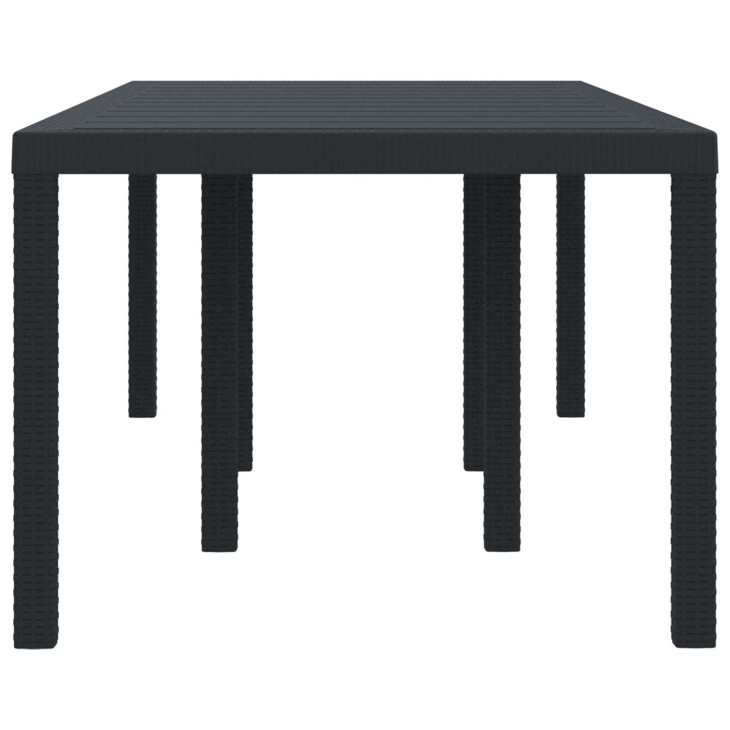 Gartentisch Anthrazit 200 x 100 x 73 cm Poly-Rattan