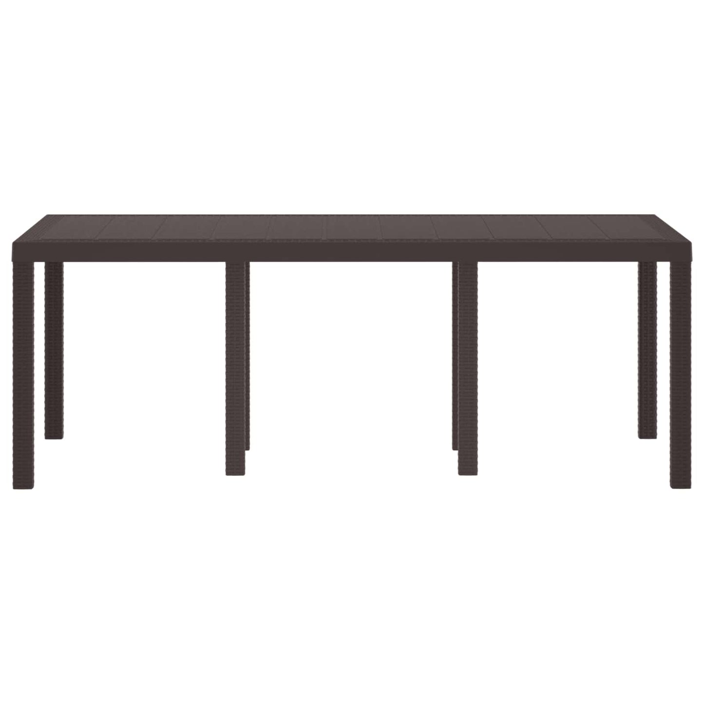 Gartentisch Braun 200 x 100 x 73 cm Poly-Rattan