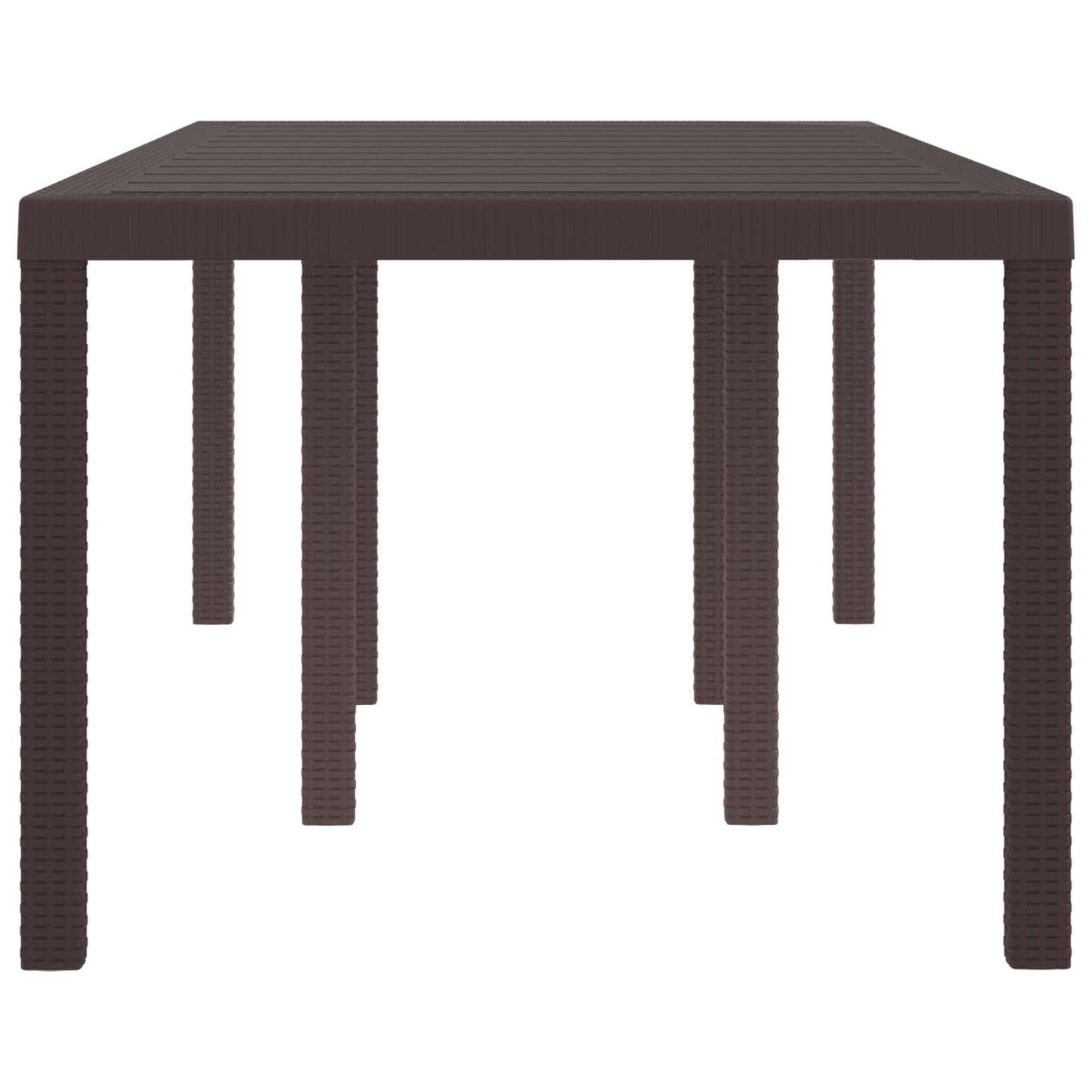Gartentisch Braun 200 x 100 x 73 cm Poly-Rattan