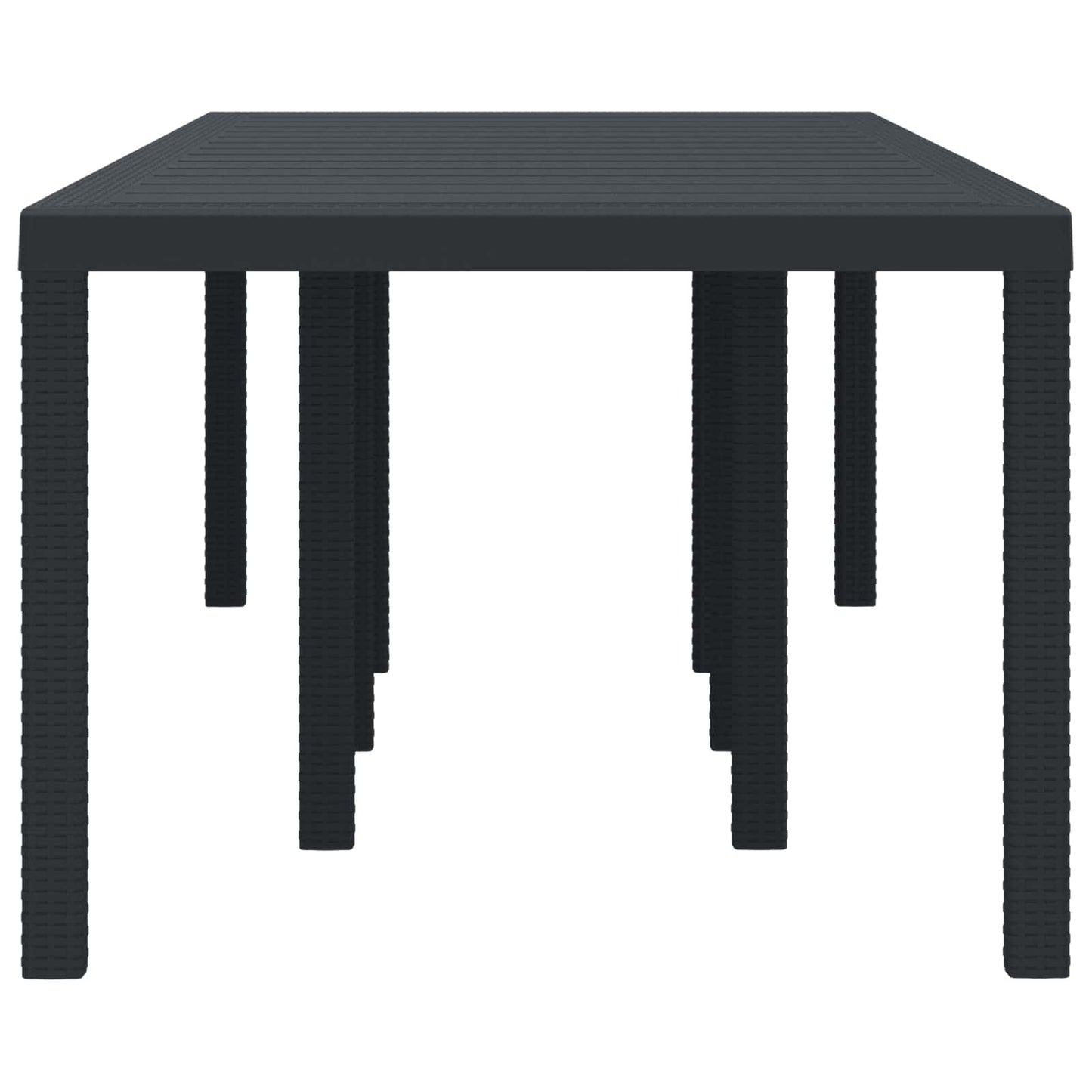 Gartentisch Anthrazit 250 x 100 x 73 cm Poly-Rattan