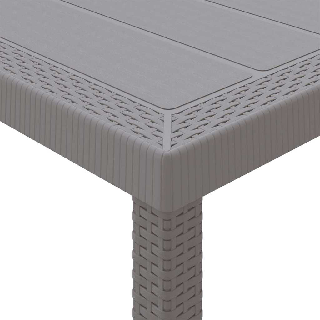 Gartentisch Hellgrau 250 x 100 x 73 cm Poly-Rattan