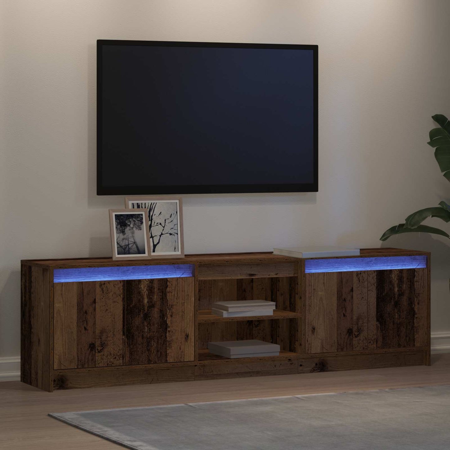 TV-Einheiten 2 pcs Braun 180 x 34 x 50 cm Holzwerkstoff