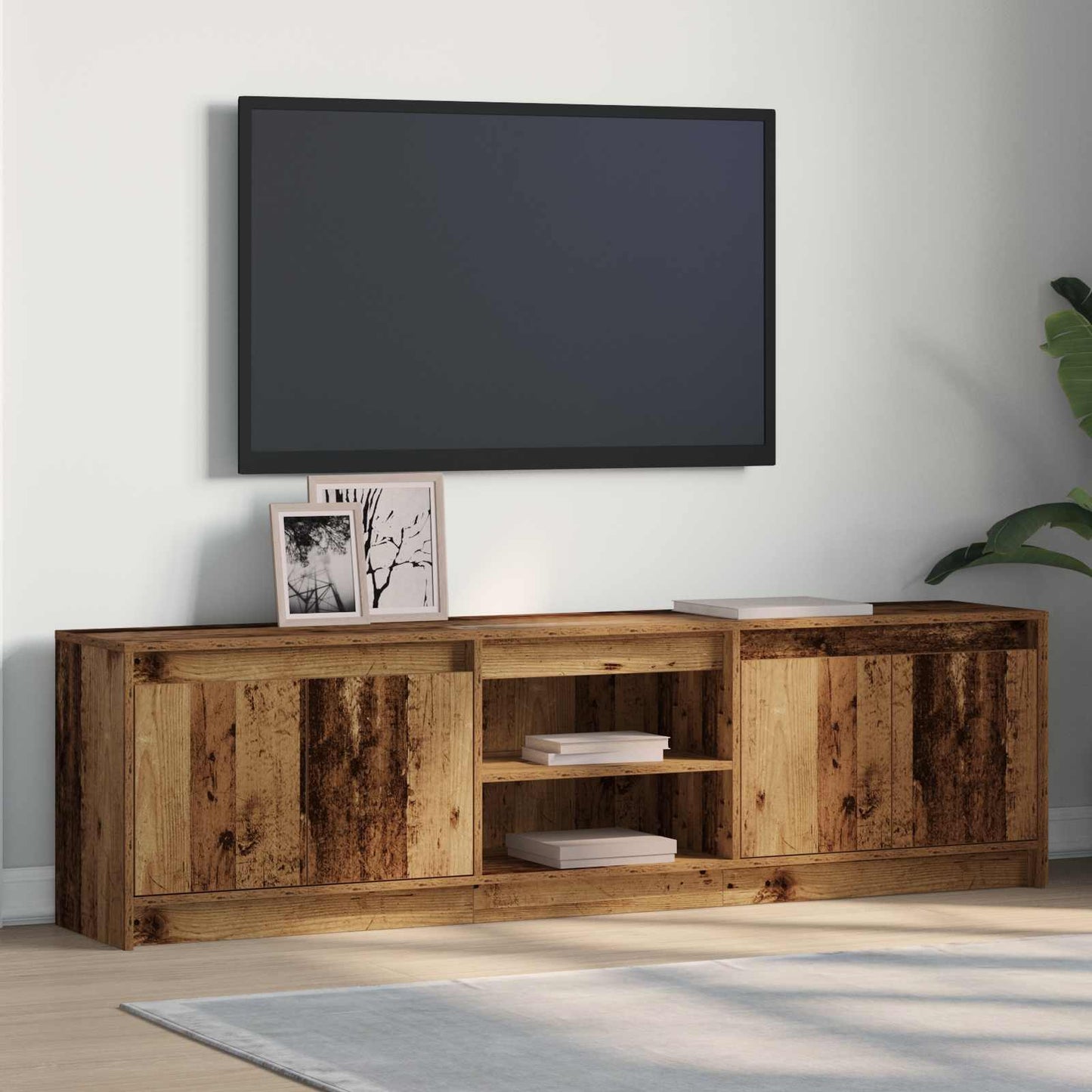 TV-Einheiten 2 pcs Braun 180 x 34 x 50 cm Holzwerkstoff