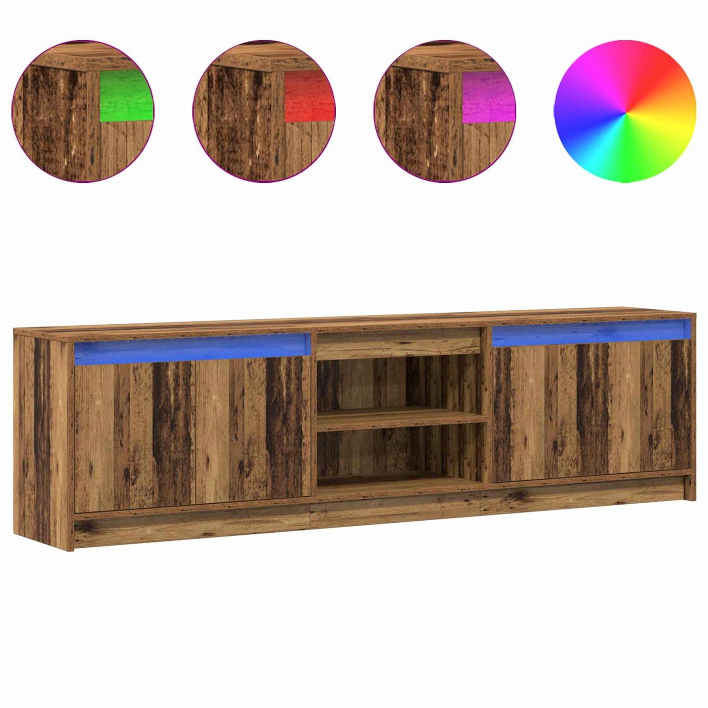 TV-Einheiten 2 pcs Braun 180 x 34 x 50 cm Holzwerkstoff
