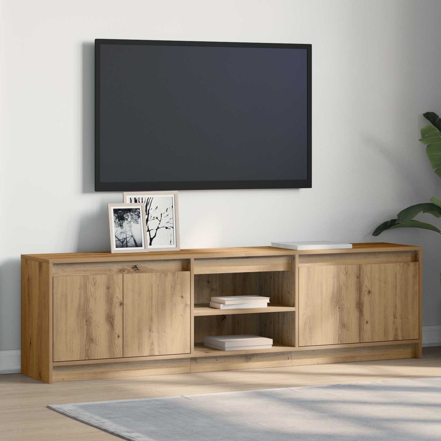 TV-Einheiten 2 pcs Braun 180 x 34 x 50 cm Holzwerkstoff