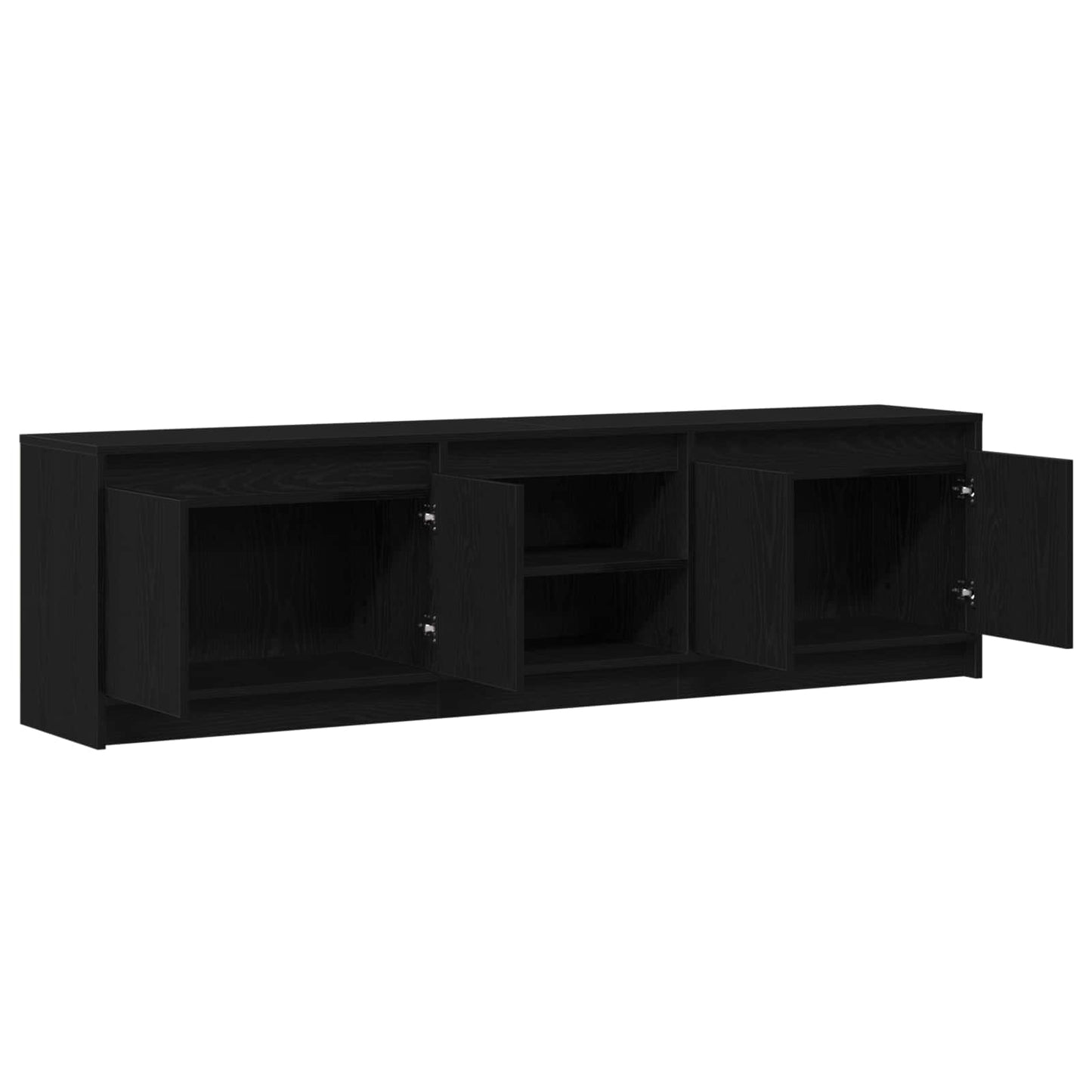 TV-Einheiten 2 pcs Schwarz 180 x 34 x 50 cm Holzwerkstoff