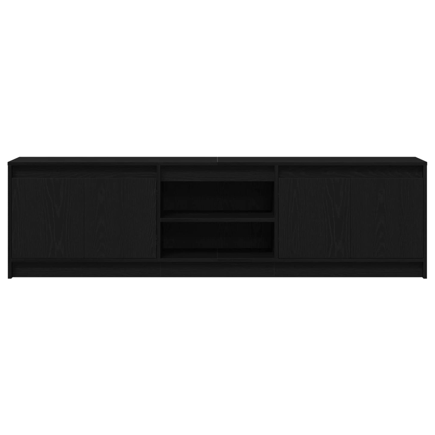 TV-Einheiten 2 pcs Schwarz 180 x 34 x 50 cm Holzwerkstoff