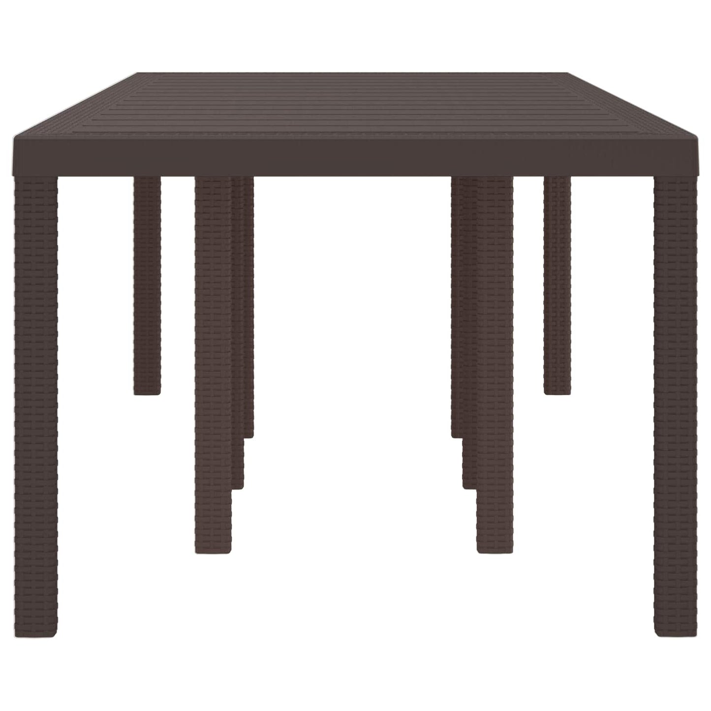 Gartentisch Braun 250 x 100 x 73 cm Poly-Rattan