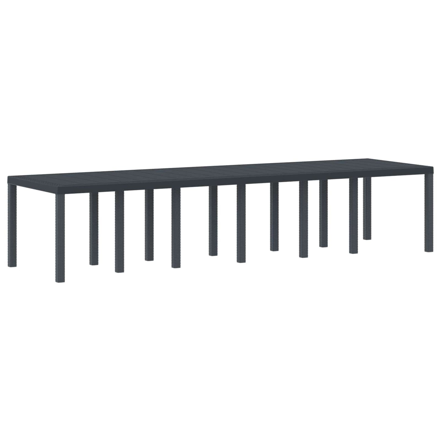Gartentisch Anthrazit 350 x 100 x 74 cm Poly-Rattan