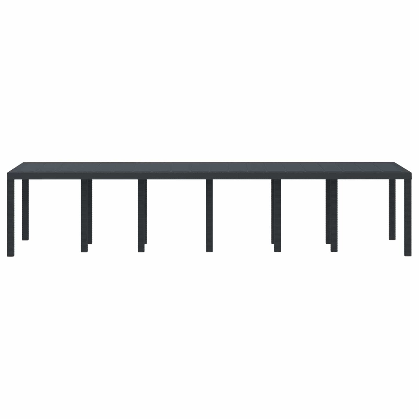 Gartentisch Anthrazit 350 x 100 x 74 cm Poly-Rattan