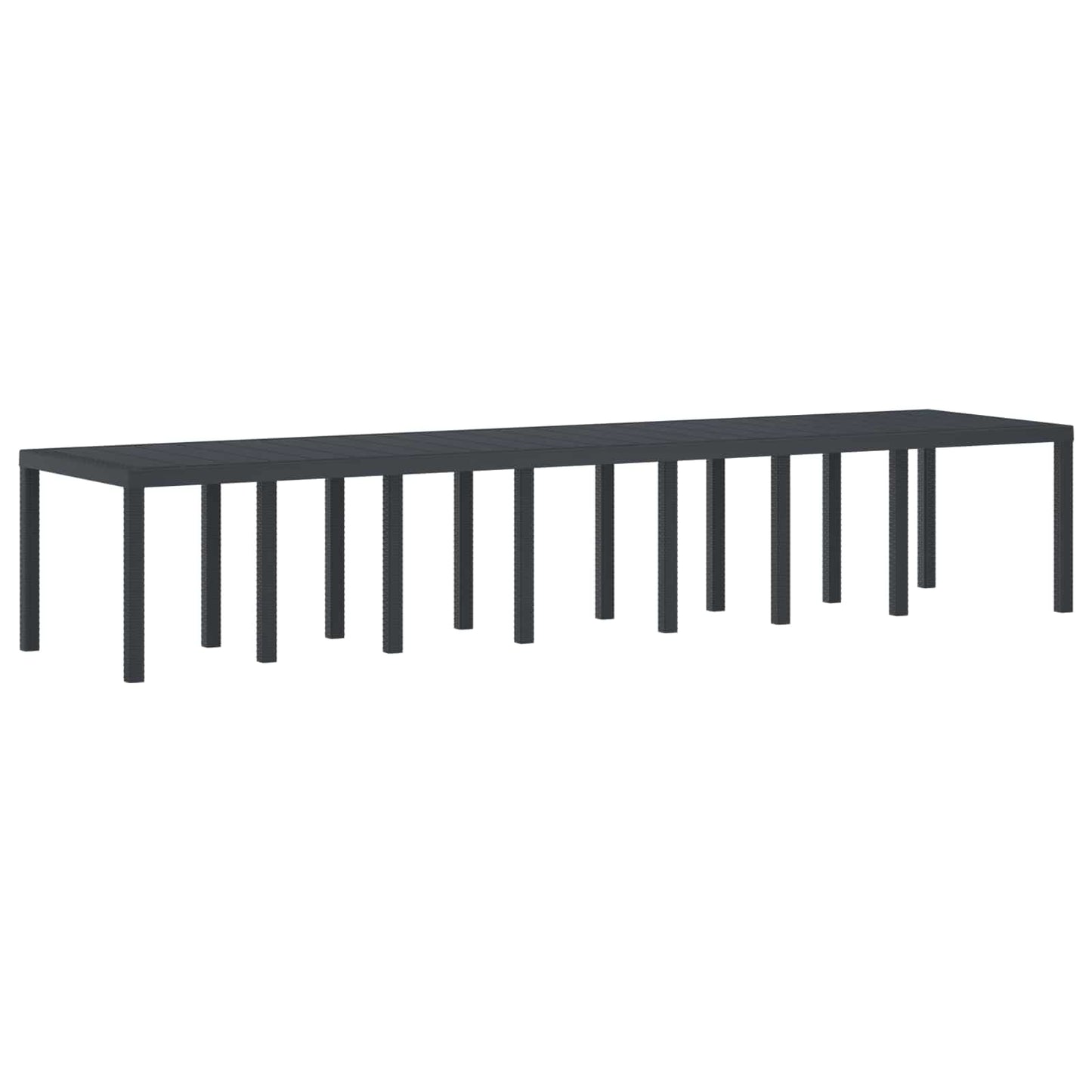 Gartentisch Anthrazit 400 x 100 x 73 cm Poly-Rattan