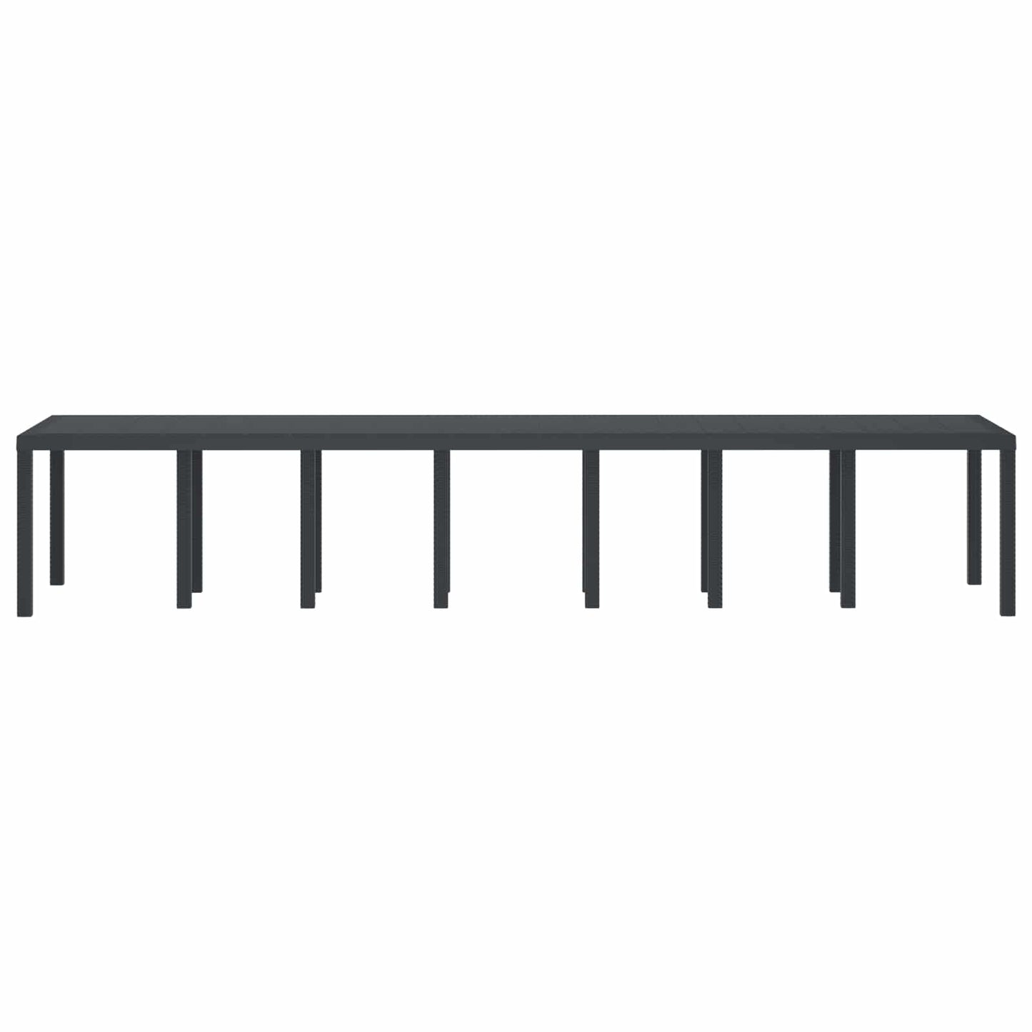 Gartentisch Anthrazit 400 x 100 x 73 cm Poly-Rattan