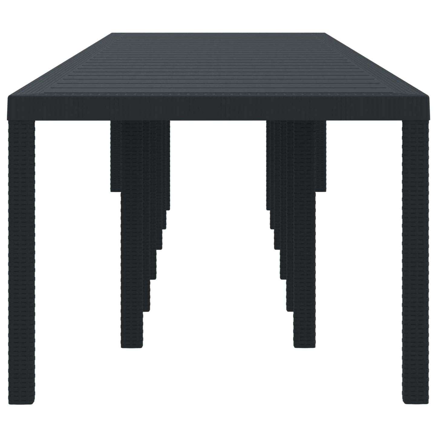 Gartentisch Anthrazit 400 x 100 x 73 cm Poly-Rattan