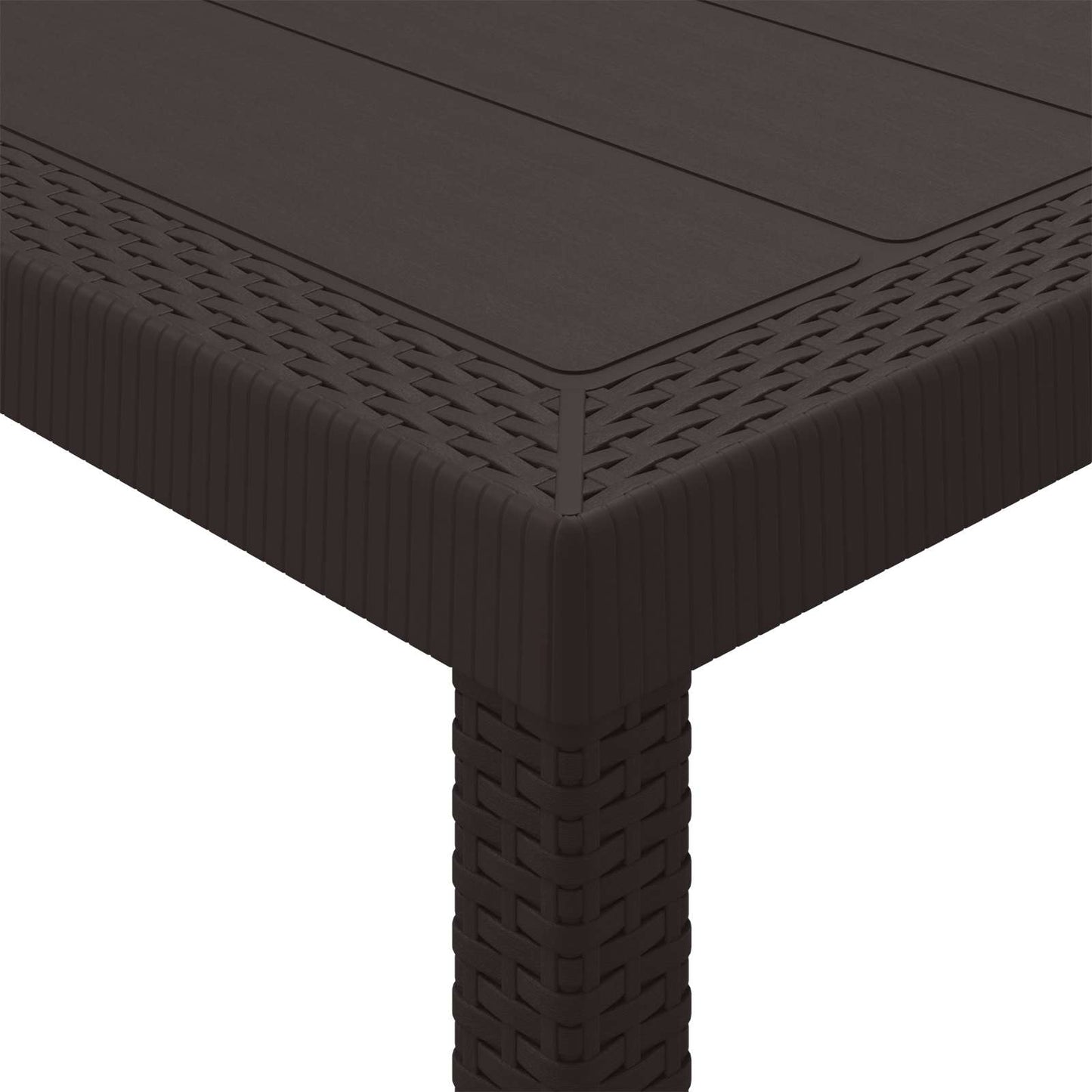 Gartentisch Braun 400 x 100 x 73 cm Poly-Rattan