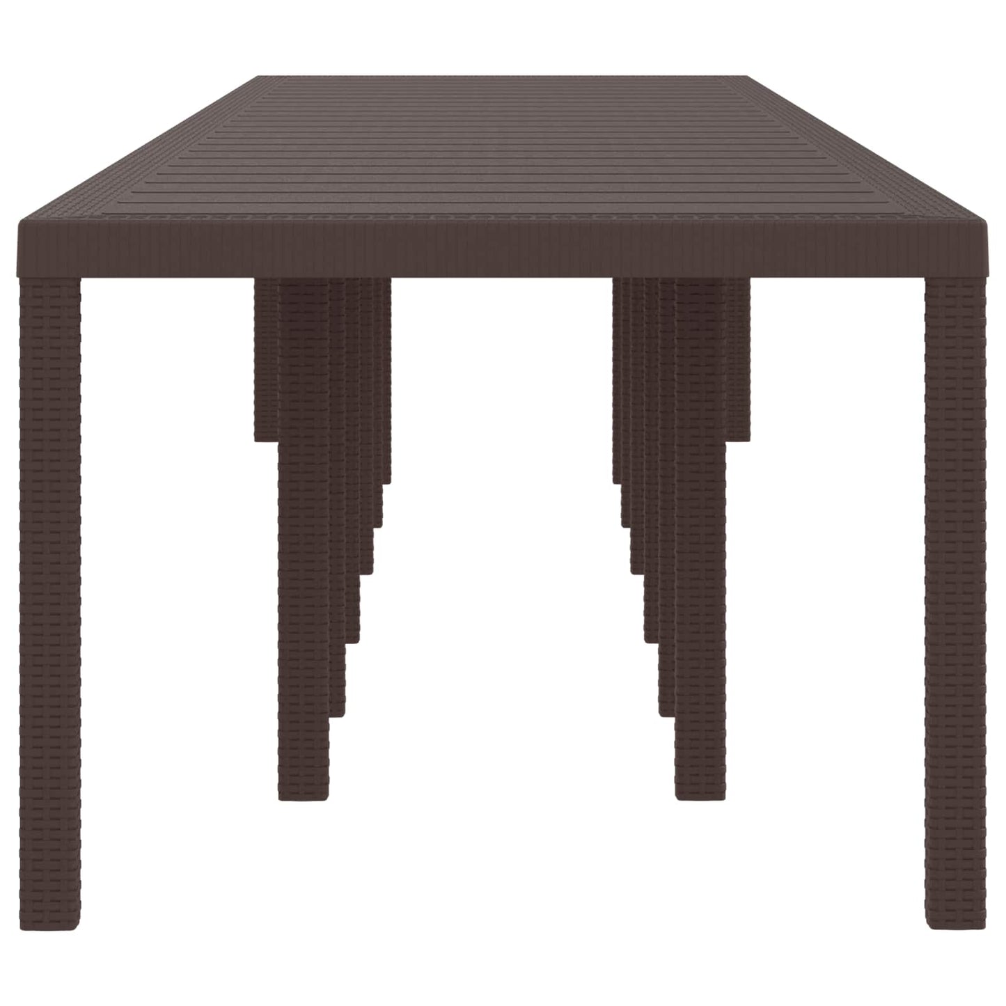 Gartentisch Braun 400 x 100 x 73 cm Poly-Rattan