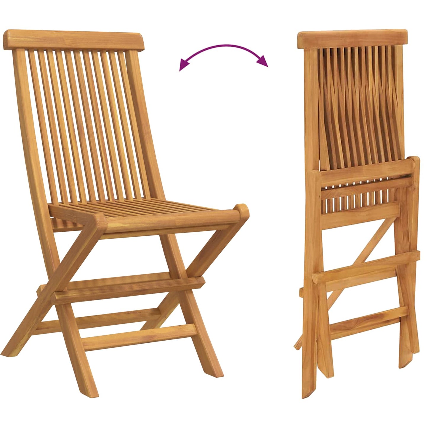 Garten Essgruppe 5 pcs Braun Massivholz Teak