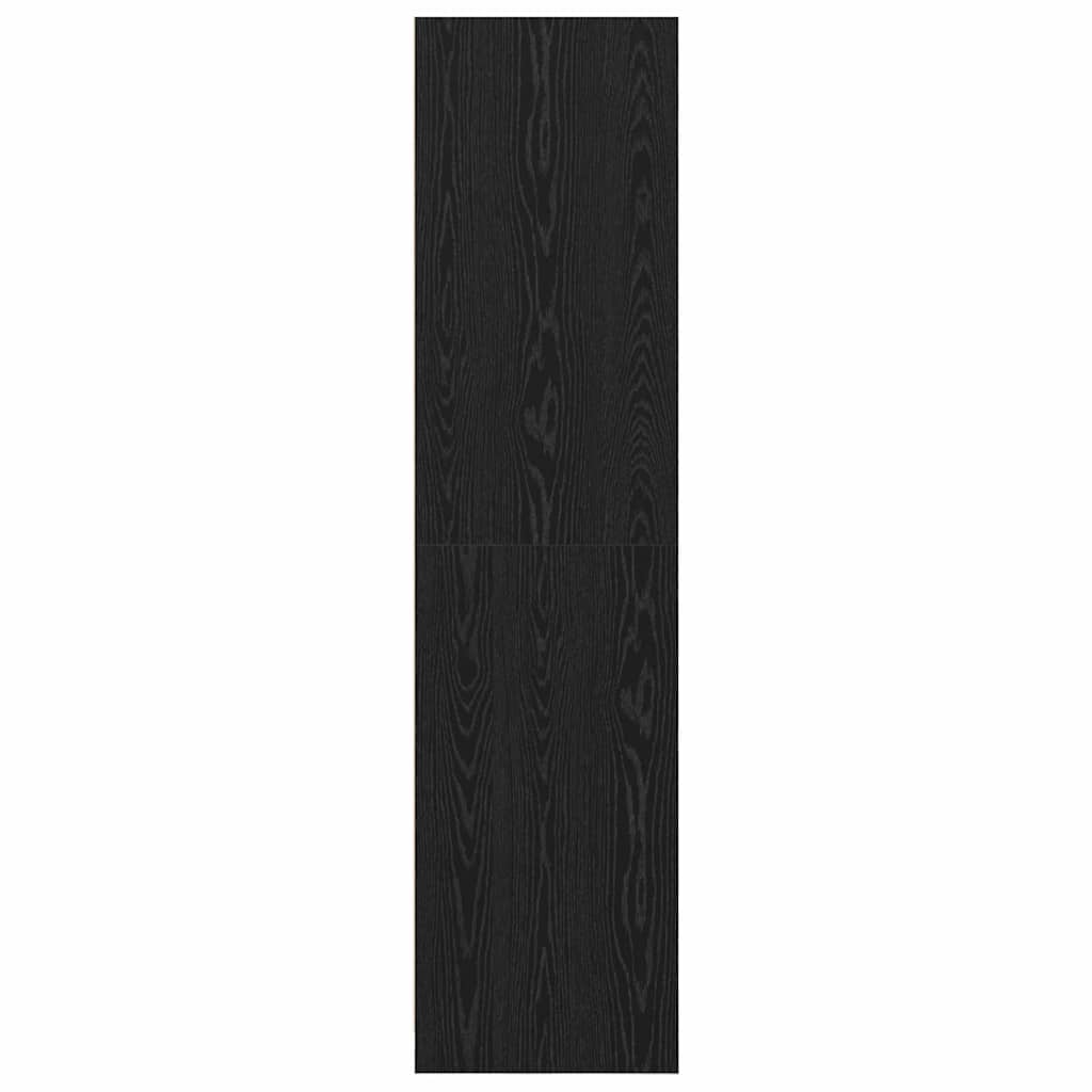 Kleiderschrank mit Regal Schwarz Eichen-Optik 50 x 50 x 200 cm