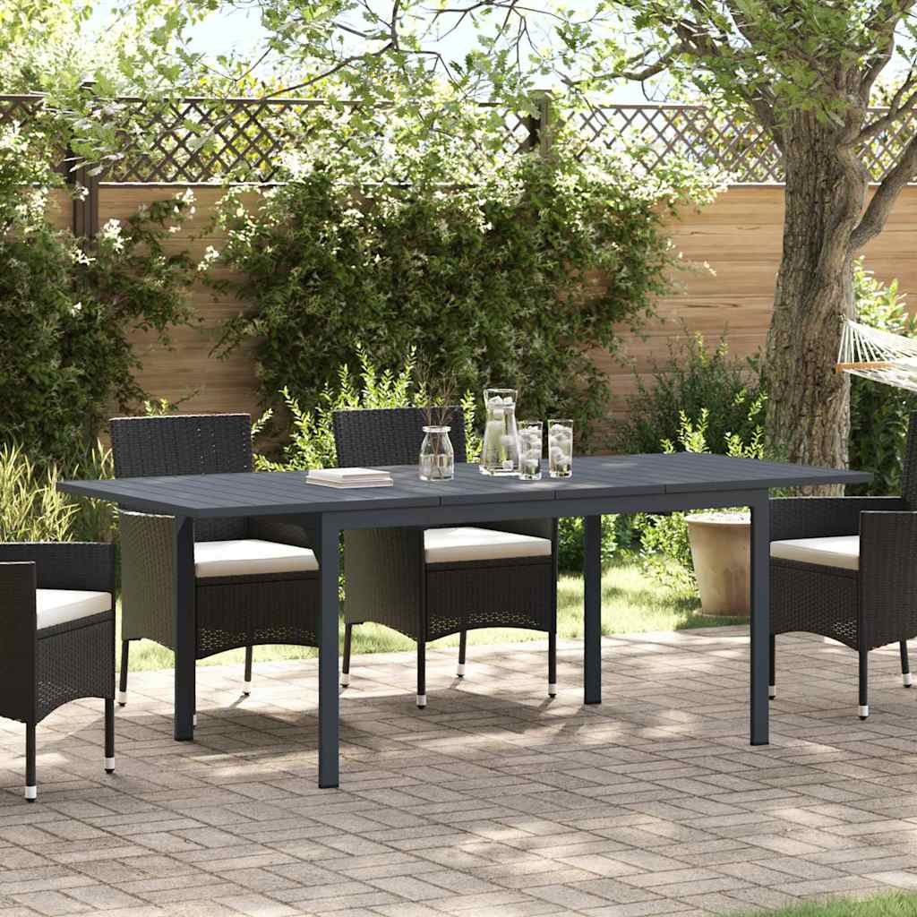 Esstisch für draußen 2 pcs Anthrazit 210 x 90 x 73 cm Stahl