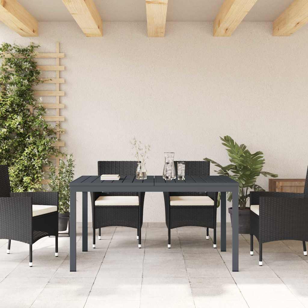 Esstisch für draußen 2 pcs Anthrazit 210 x 90 x 73 cm Stahl