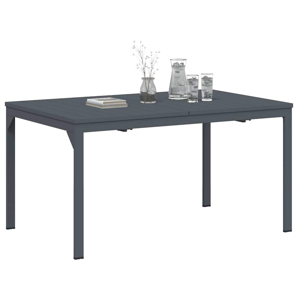 Esstisch für draußen 2 pcs Anthrazit 210 x 90 x 73 cm Stahl