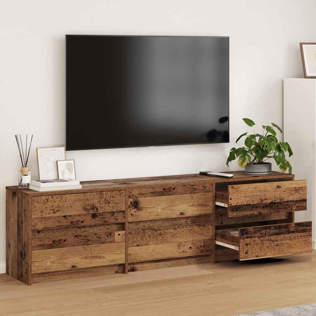 TV-Einheiten 2 pcs Altholz 180 x 34 x 50 cm Holzwerkstoff