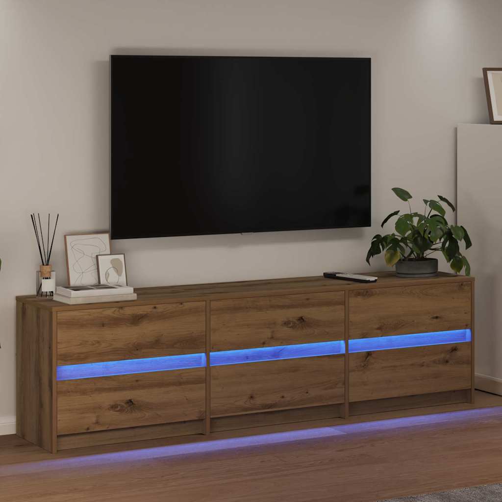 TV-Einheiten 2 pcs Artisan-Eiche 180 x 34 x 50 cm Holzwerkstoff